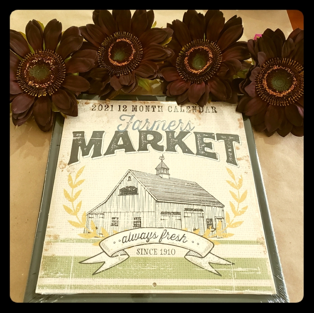 FARMER'S MARKET 2021 12 MONTH CALENDAR W 12 FRAMES